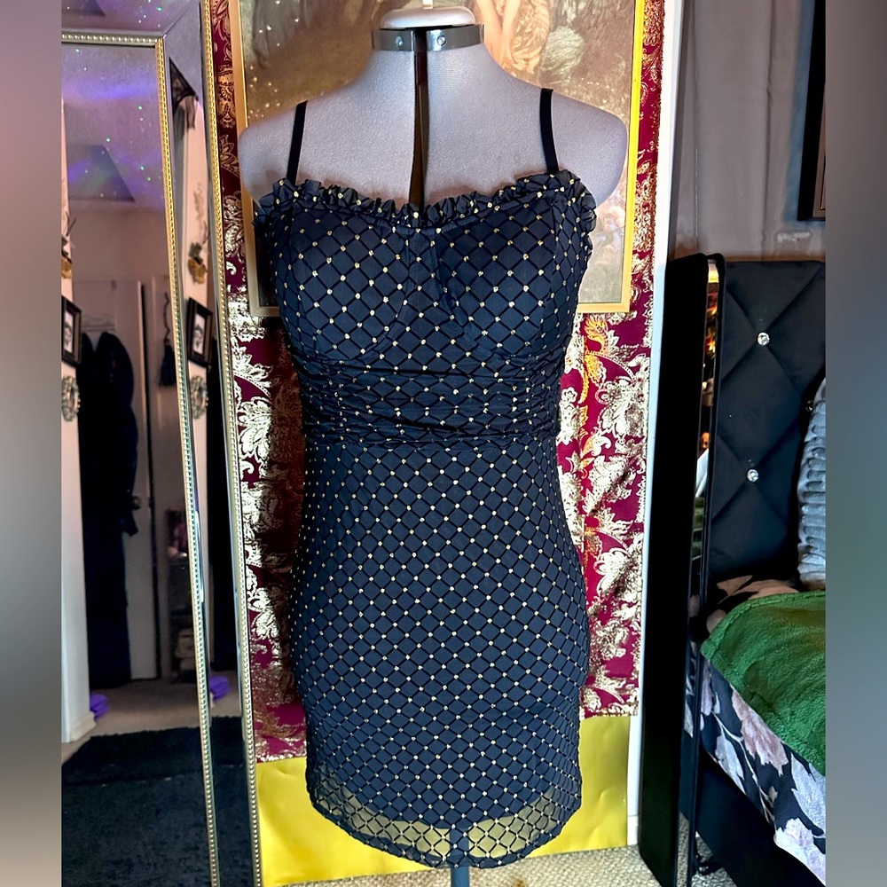 Polka Dot Gold Dress